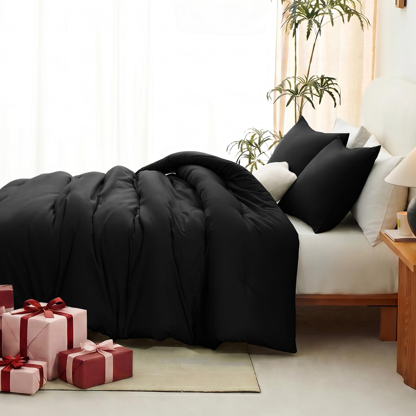 CozyLux edredón sobre cama Full para visualizar tamaño y caída
