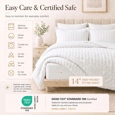 CozyLux pillow shams detail highlighting tidy stitching and refined look