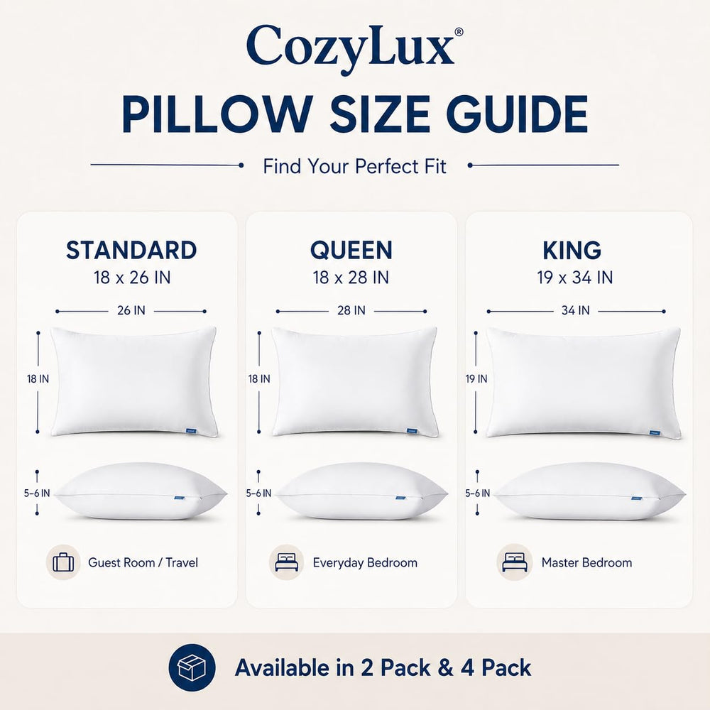CozyLux pillows styled on bed demonstrating immediate bedroom comfort