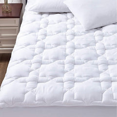 CozyLux protector frontal Queen con acabado blanco y ajuste ceñido