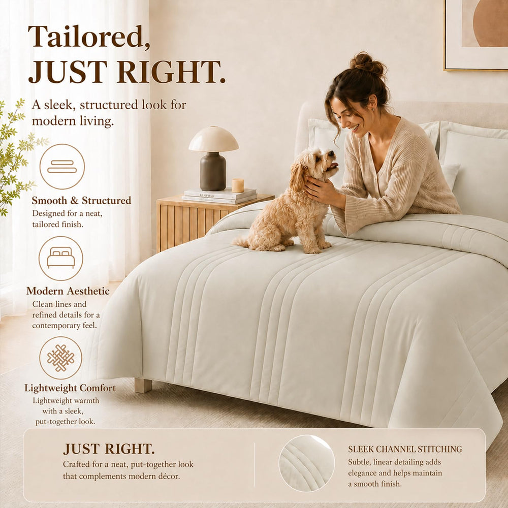 CozyLux set completo en cama vista aérea ideal para vestir dormitorio rápido