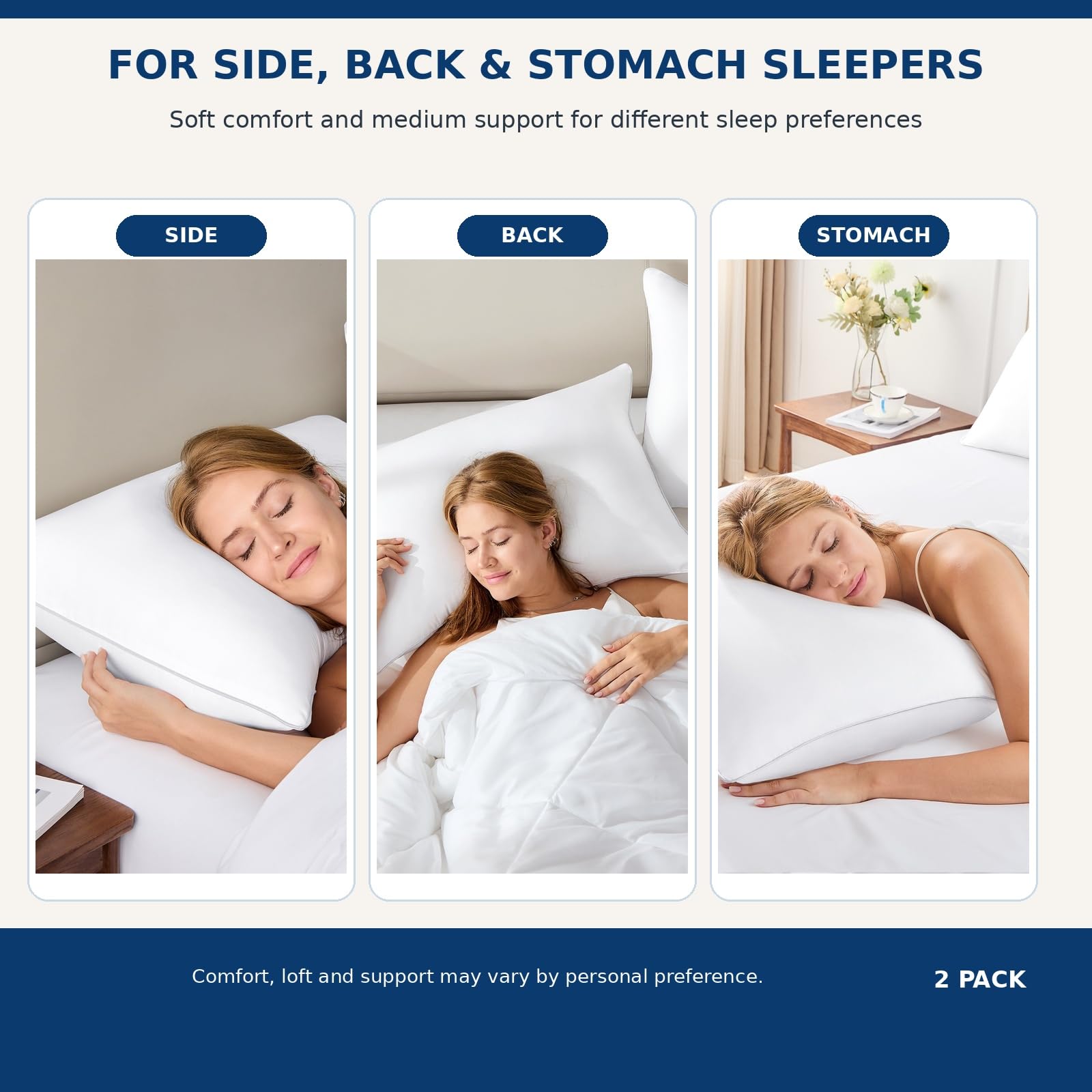 CozyLux pillow next to ruler showing 18 by 28 inch queen size accuracy