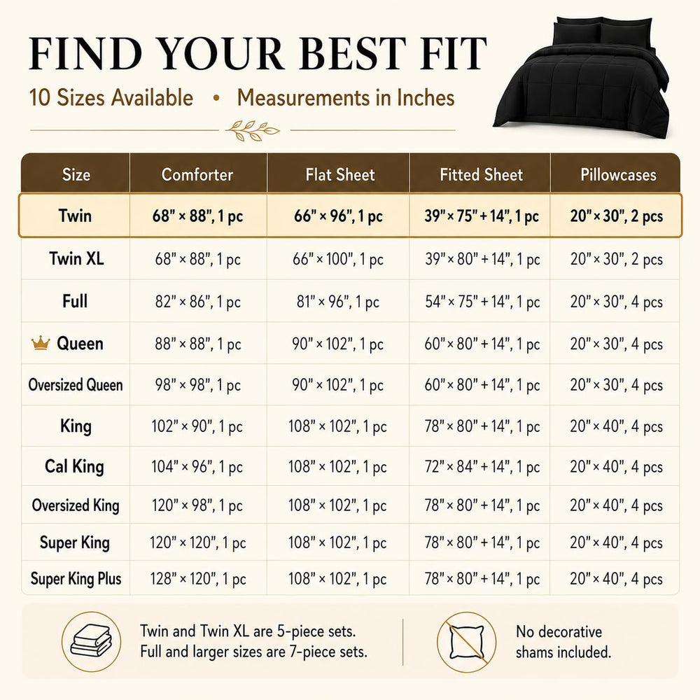 CozyLux Twin XL comforter on mattress showing correct size coverage