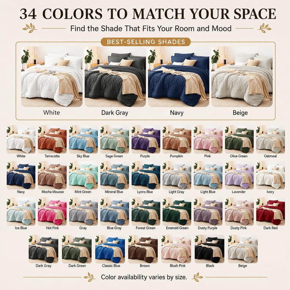 CozyLux size comparison display showing queen coverage and piece dimensions