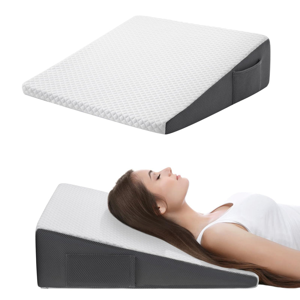 Cozymaker cuña frontal empaquetada mostrando diseño y altura para soporte cómodo