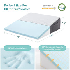 Cozymaker primer plano de espuma viscoelástica mostrando contorno y alivio de presión