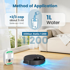 CPLIKE solution drop on wooden floor showing low-foam clarity and quick dry