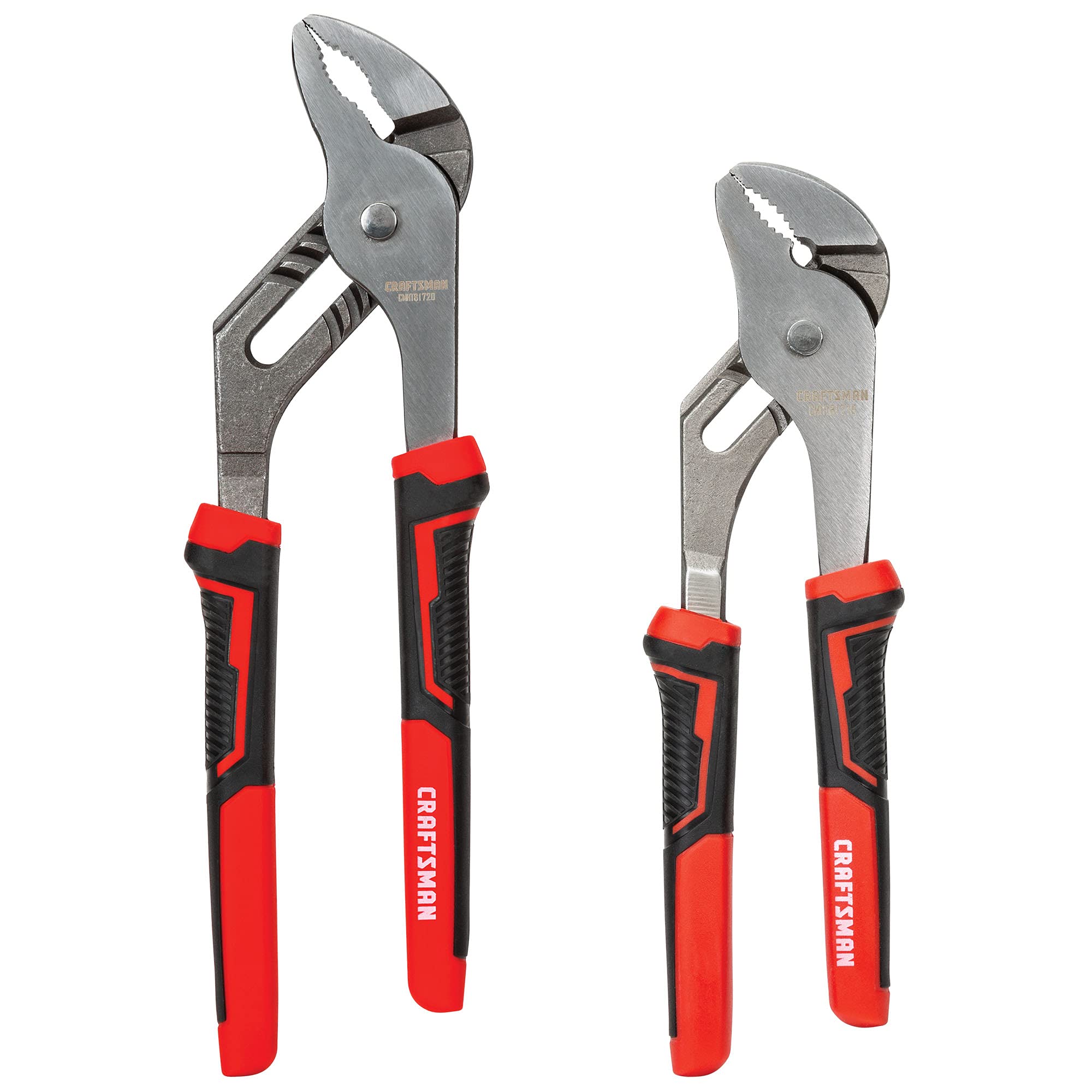 CRAFTSMAN pinzas 8" y 10" frente mostrando robustez y versatilidad