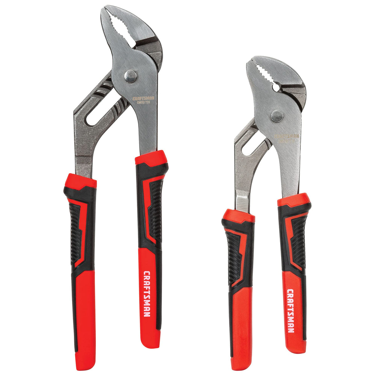 CRAFTSMAN pinzas 8" y 10" frente mostrando robustez y versatilidad