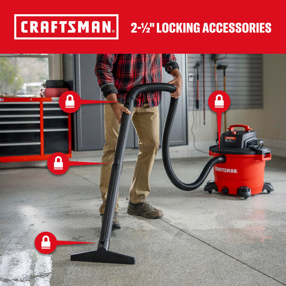 CRAFTSMAN Qwik Lock filter fastening system open for fast maintenance benefit