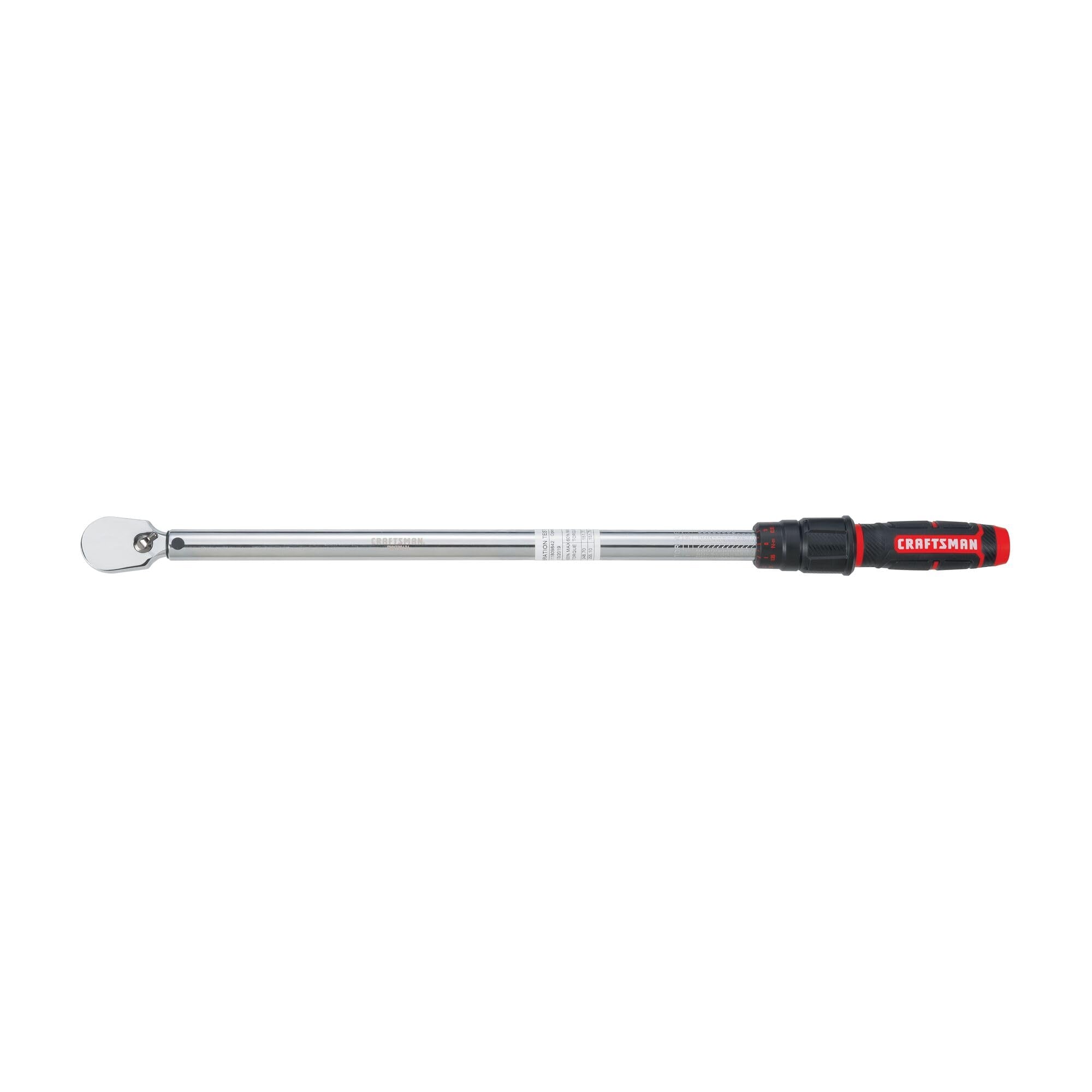 CRAFTSMAN torque wrench front view showing full tool and drive, ready for heavy jobs