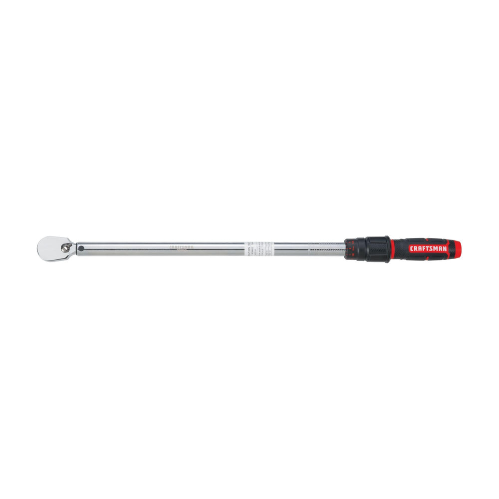 CRAFTSMAN torque wrench front view showing full tool and drive, ready for heavy jobs
