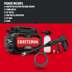 CRAFTSMAN turbo nozzle closeup showing high-impact cleaning for stubborn grime