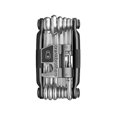 Crankbrothers front view of M 19 tool showing compact layout and quick access