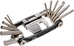 Crankbrothers M 19 with multiple tools deployed for on‑trail adjustments and repairs