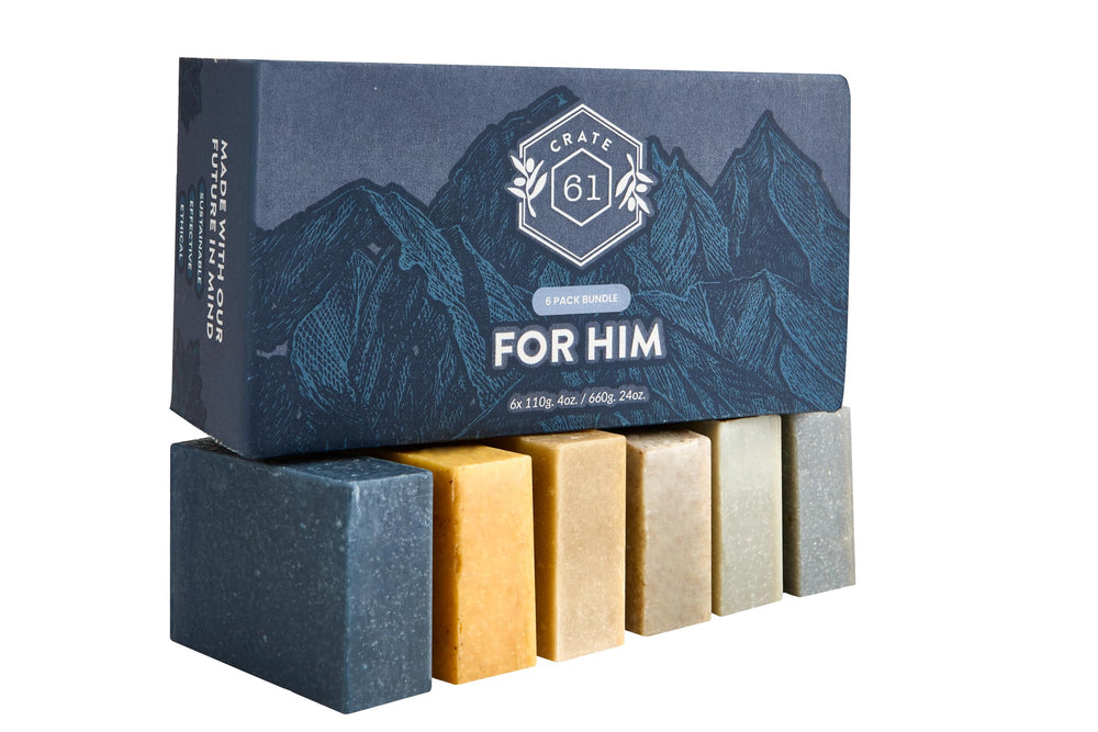 Crate 61 Organics rich lather in hand illustrating moisturizing suds for dry skin