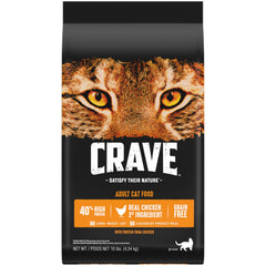 CRAVE bolsa frontal 10 lb mostrando el envase y la marca, ideal para alimentación completa
