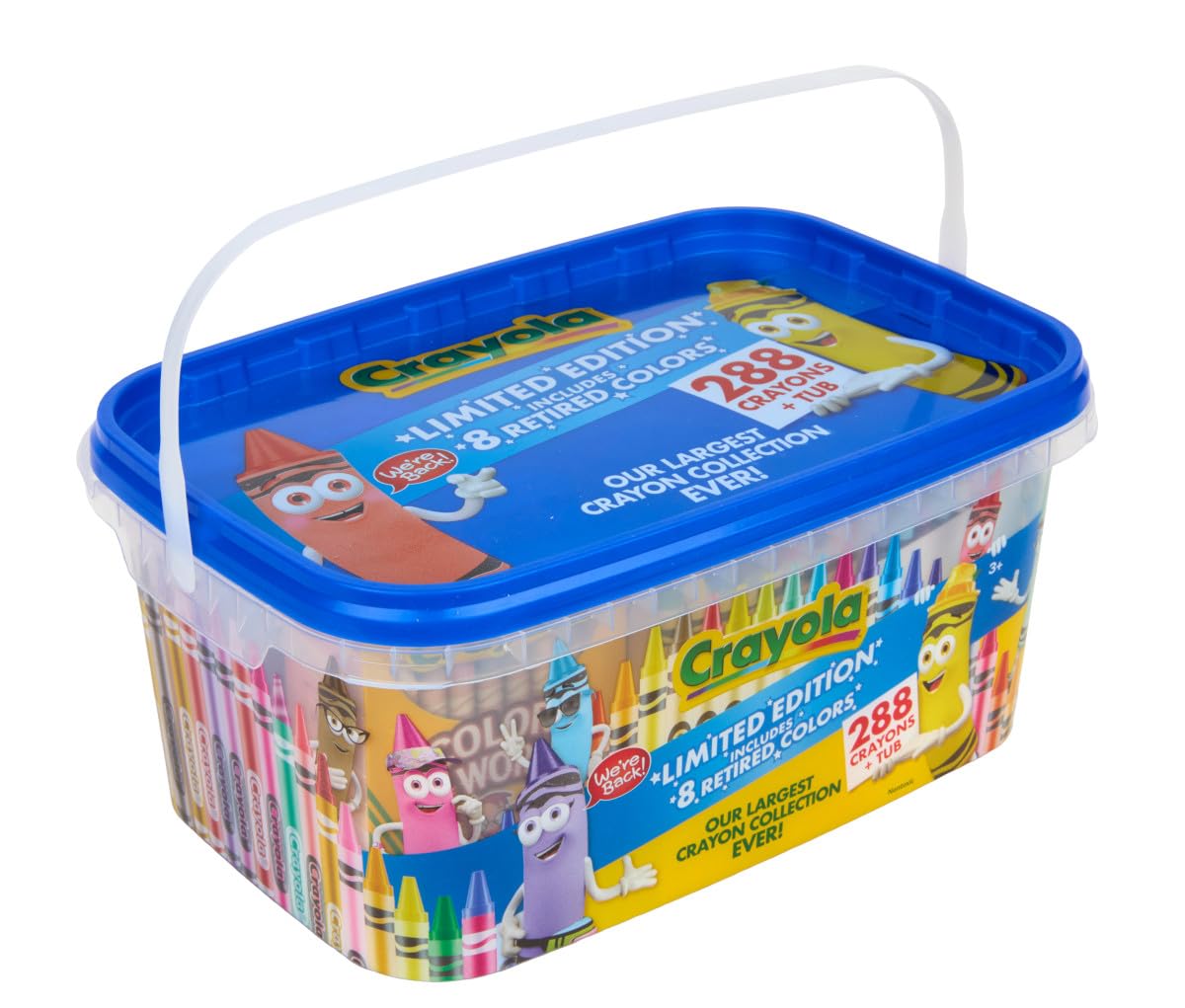 Crayola comparación de tamaño en mano demostrando portabilidad y control