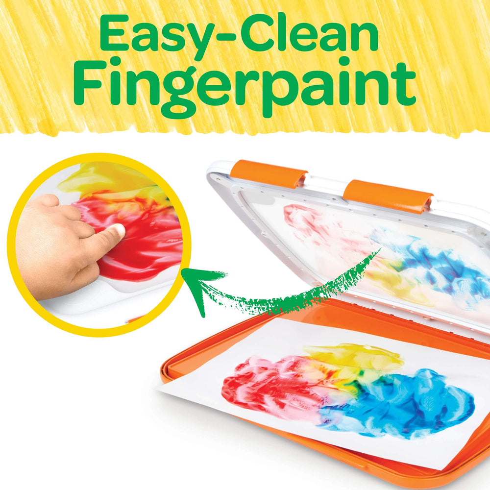 Crayola cubierta flexible cerrada con bloqueo, reduce salpicaduras