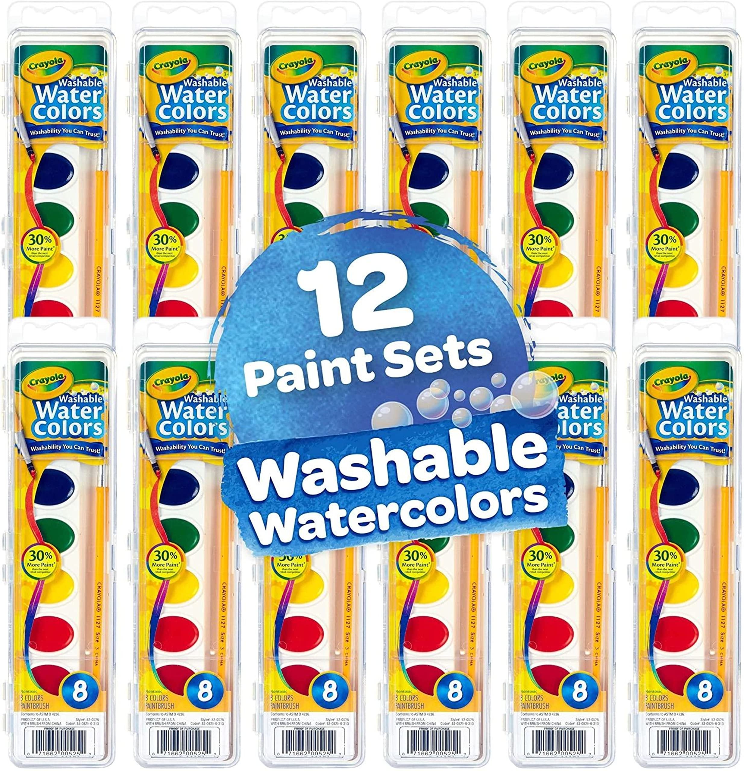 Crayola detalle de la paleta con ocho colores para mezclar