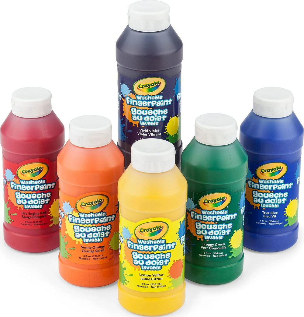 Crayola frente del paquete mostrando los seis colores y facilidad de uso