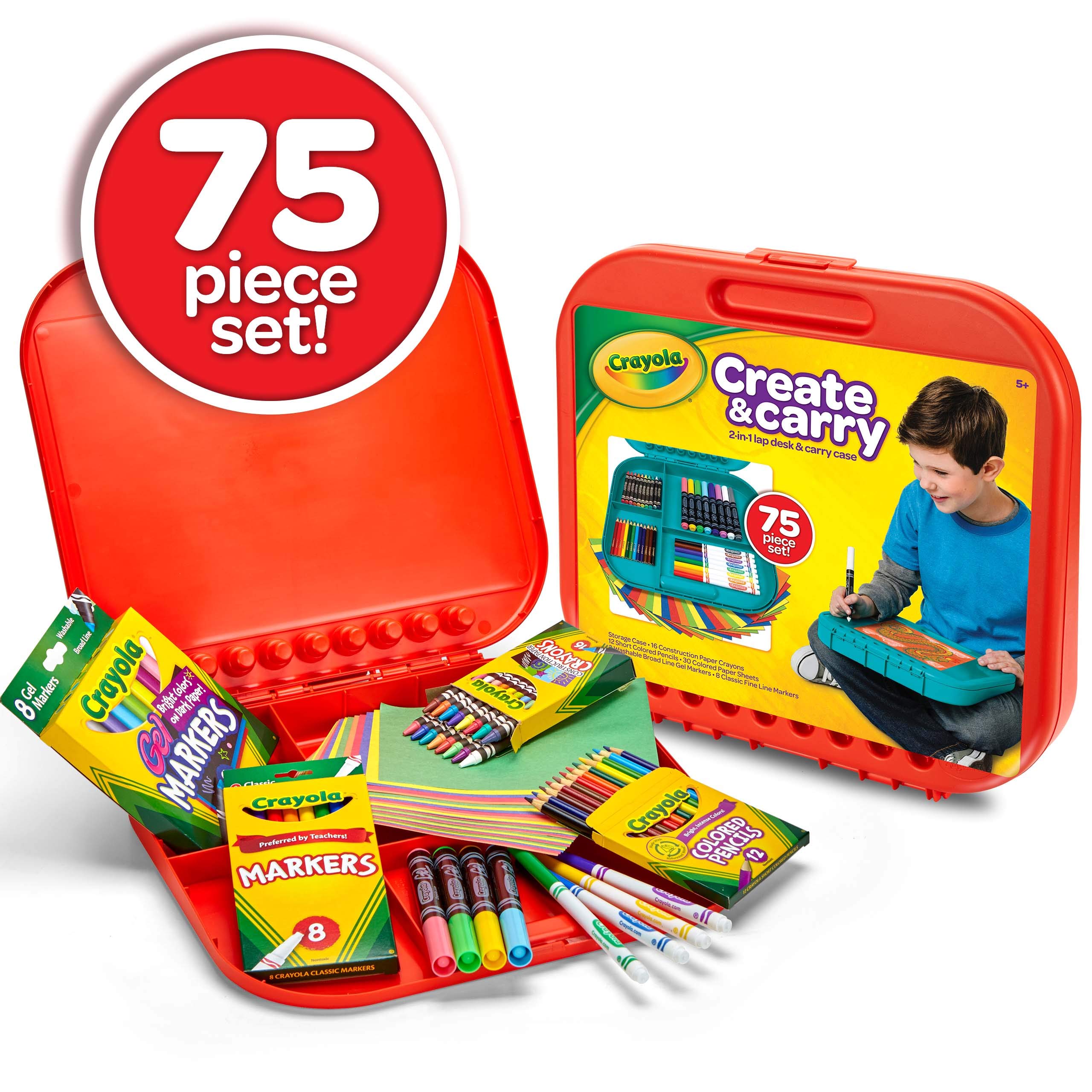 Crayola lapdesk en uso por niño creando en el regazo y cómodo