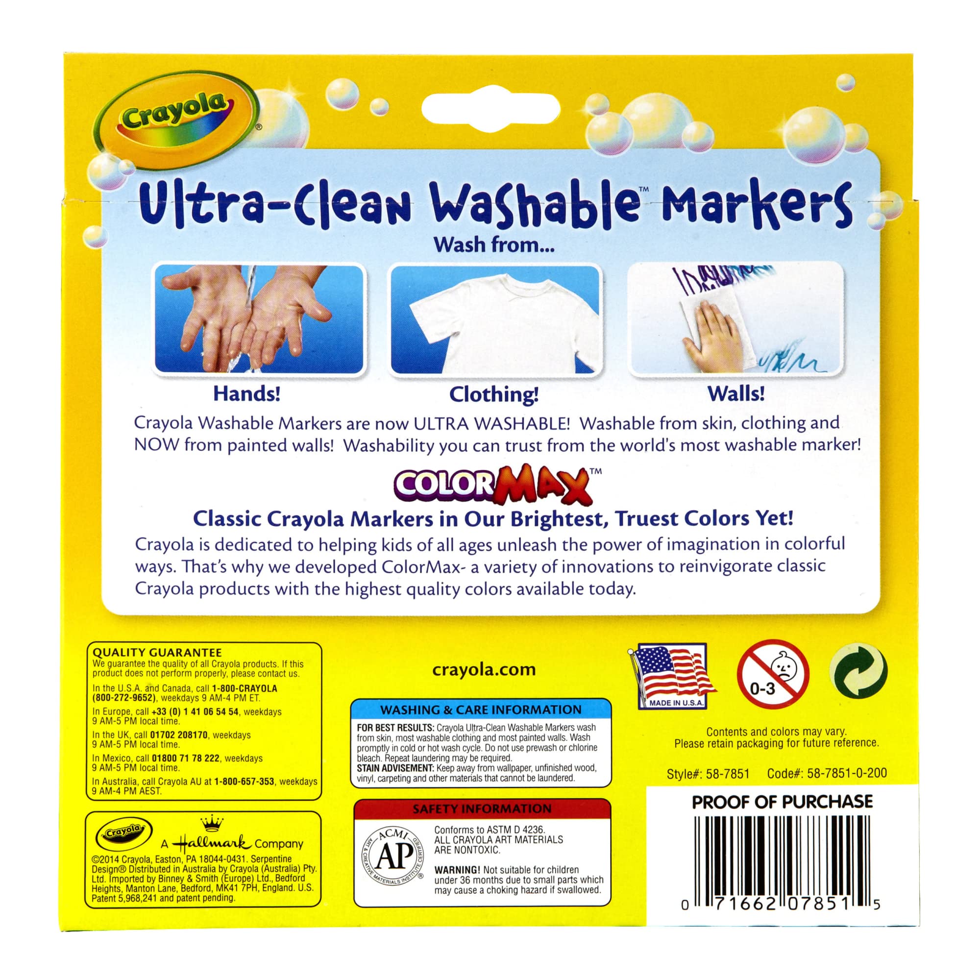 Crayola marker tip close-up demonstrating broadline tip for bold smooth strokes