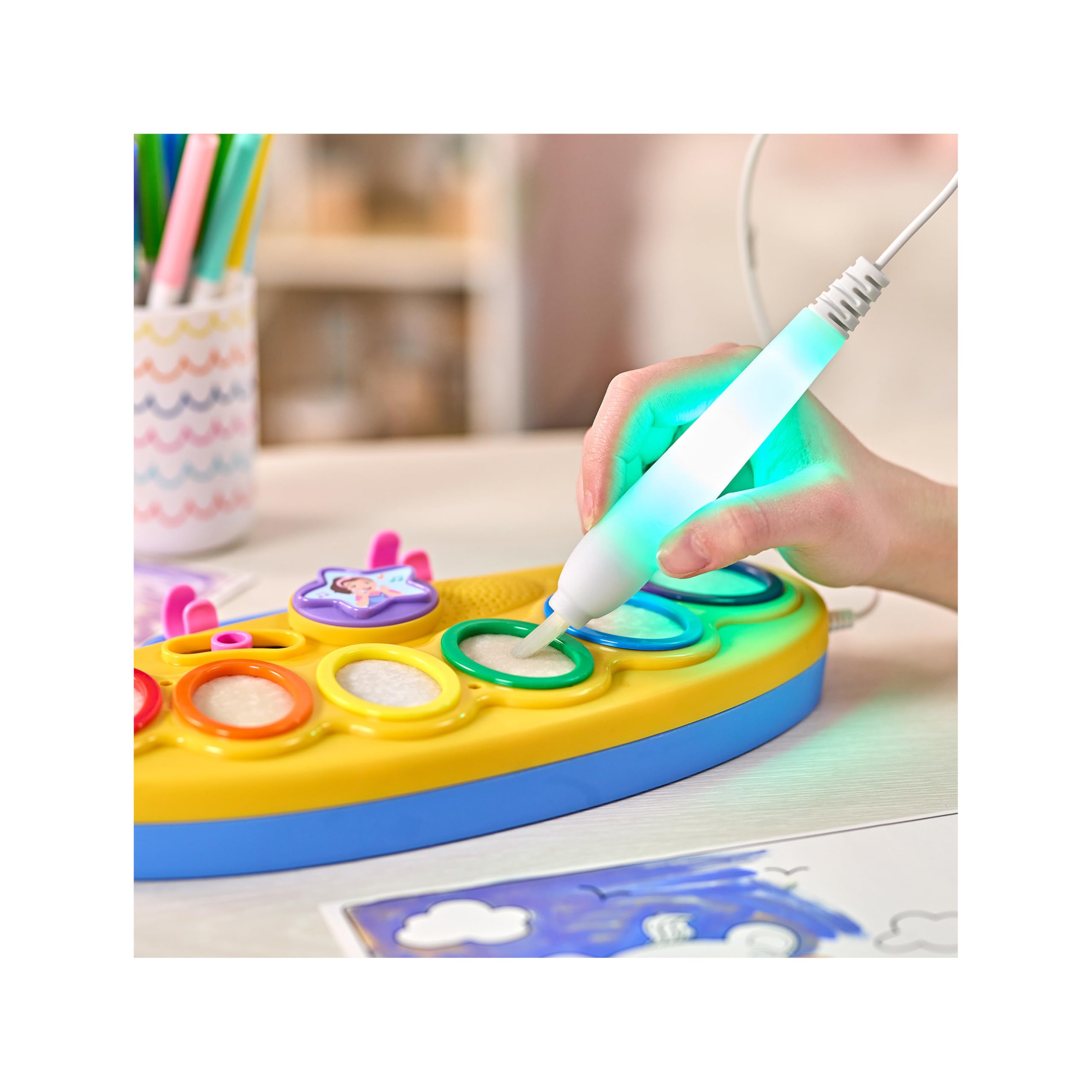 Crayola set en empaque sugerido regalo mostrando beneficio presentación lista