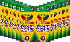 Crayola estuche frontal mostrando 12 paquetes listo para clases y ahorro