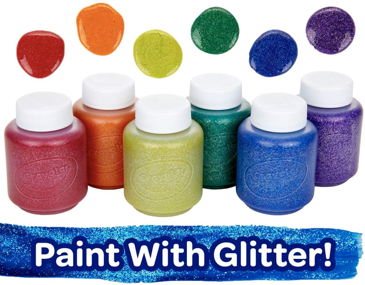 Crayola primer plano de color glitter que añade brillo atractivo a proyectos