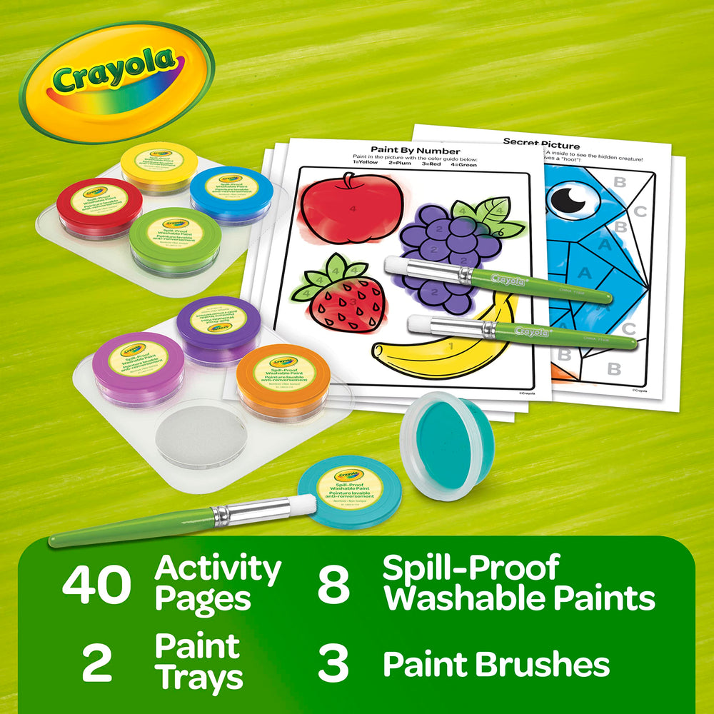 Crayola tarros cerrados a prueba de derrames listos para usar y almacenar sin líos