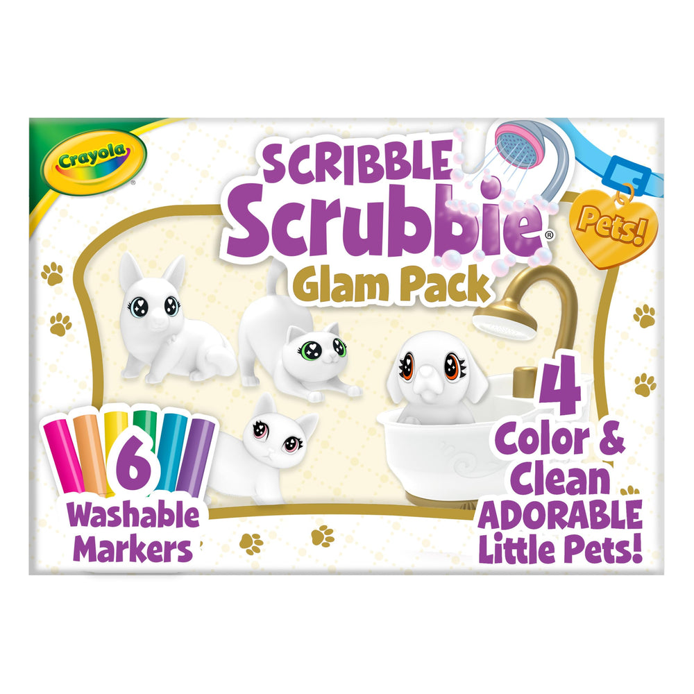 Crayola pet next to child's hand for scale, demonstrates child-sized pieces and safety