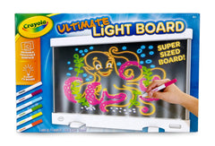 Crayola Ultimate Light Board with tracing panel removed demonstrating layered tracing and versatility