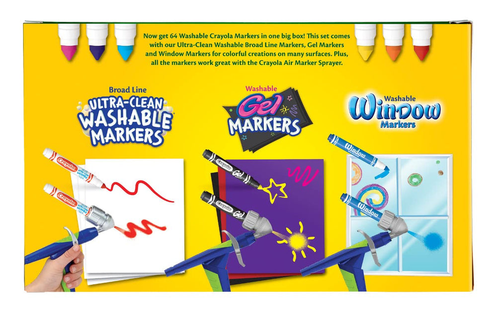 Crayola marcador en manos de niño fomentando creatividad segura