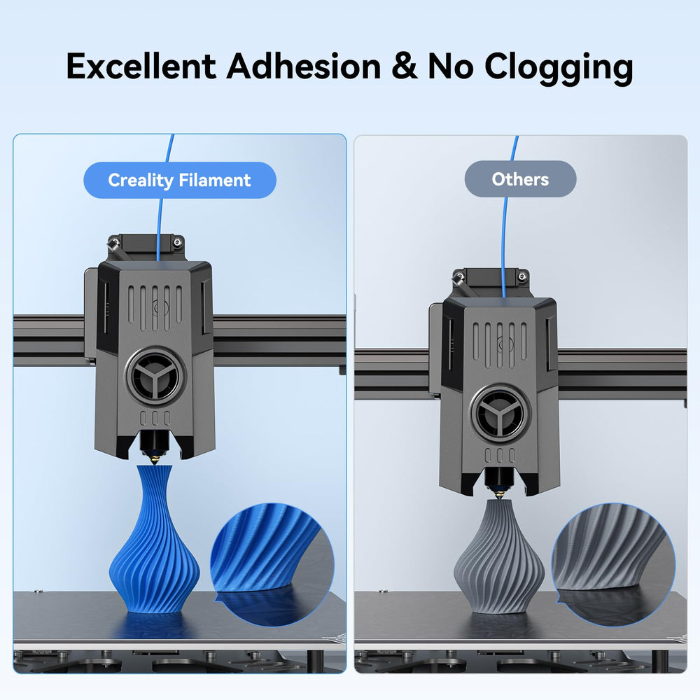 Creality filamento en impresora 3D en uso con alimentación sin atascos