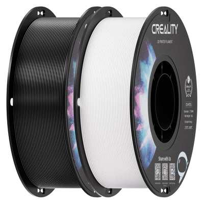 Creality bobinas frontal mostrando negro y blanco y compatibilidad mejorada