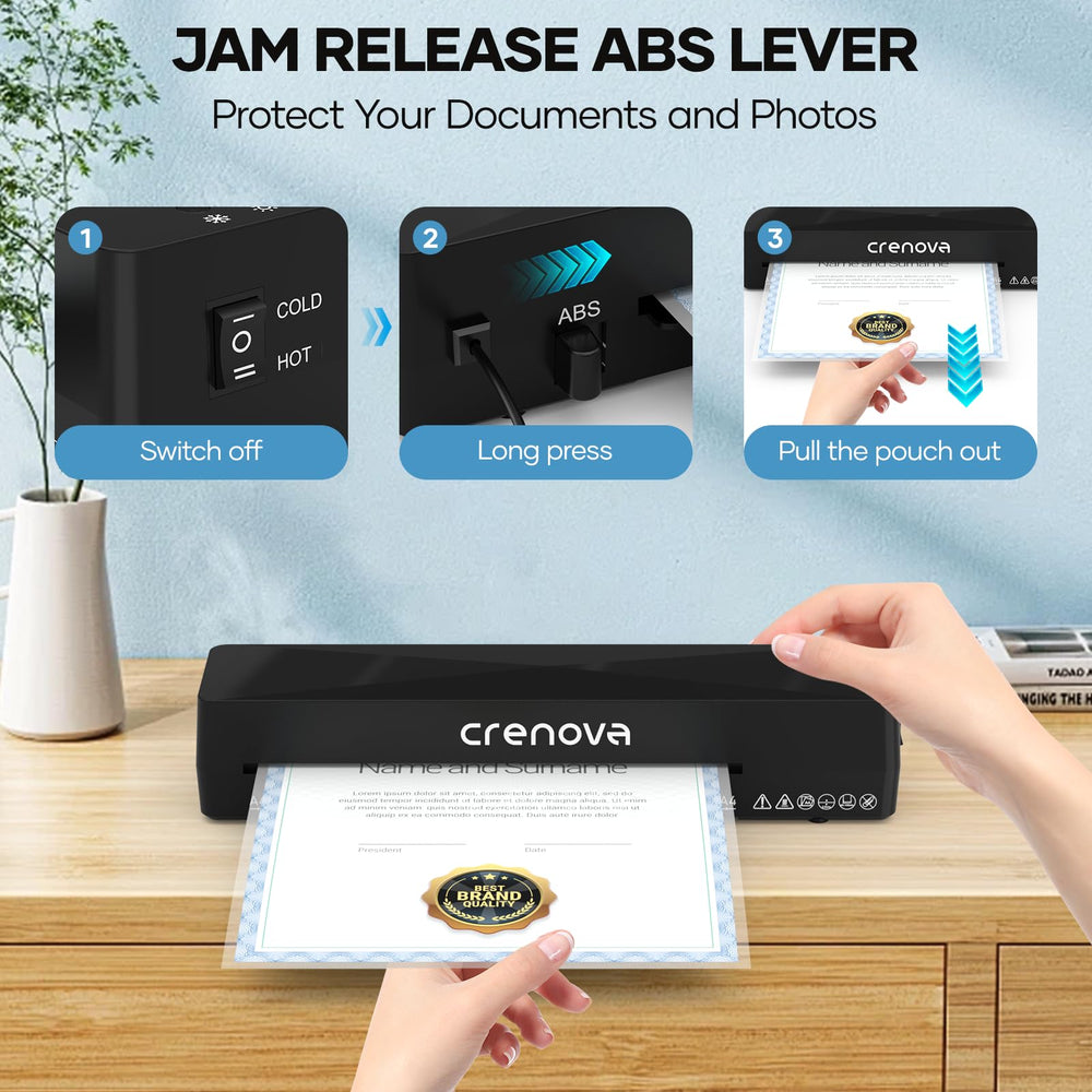 Crenova palanca ABS para liberar atascos y proteger documentos de daños