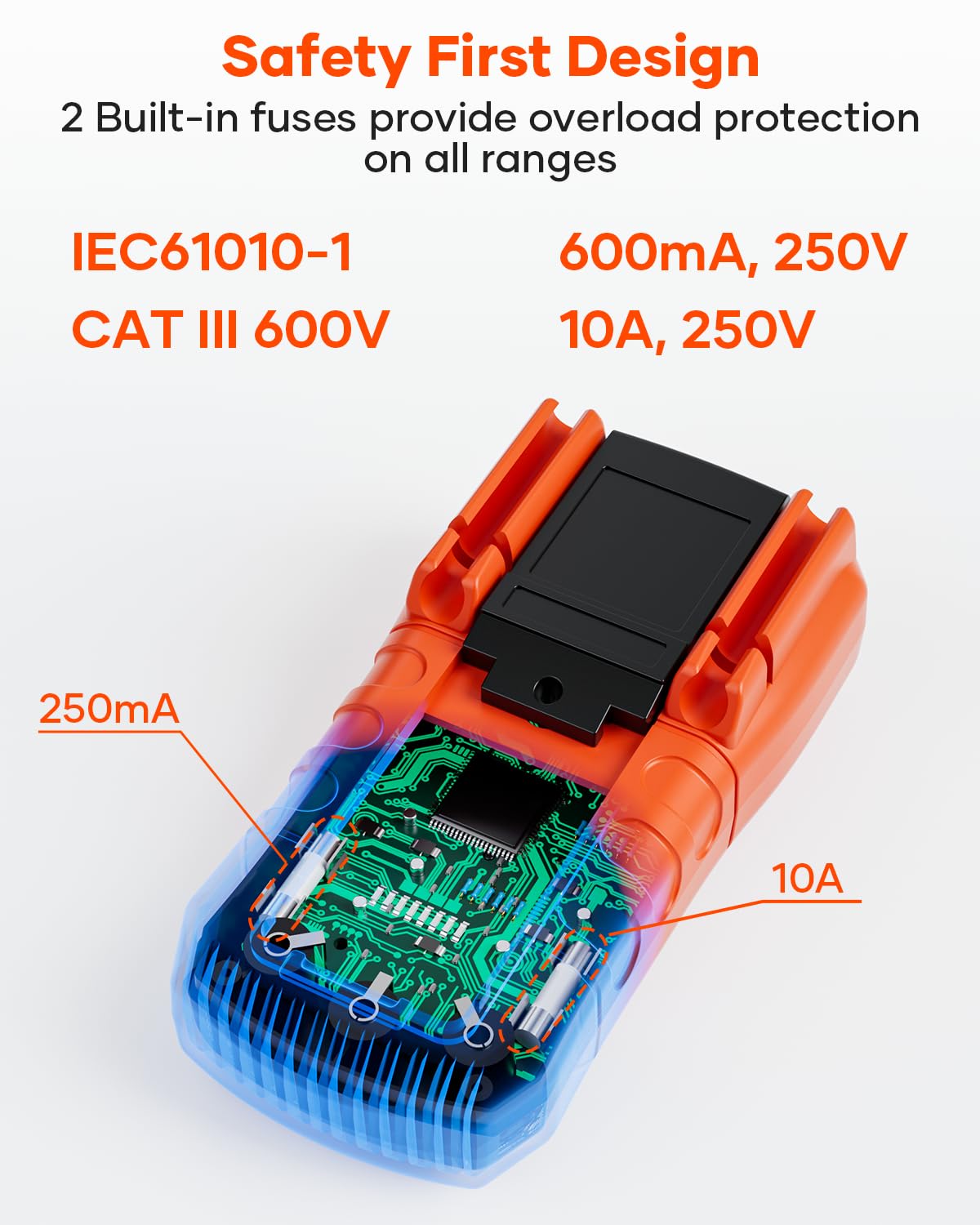 Crenova MS8233D sondas y pinzas incluidas para pruebas seguras y versátiles