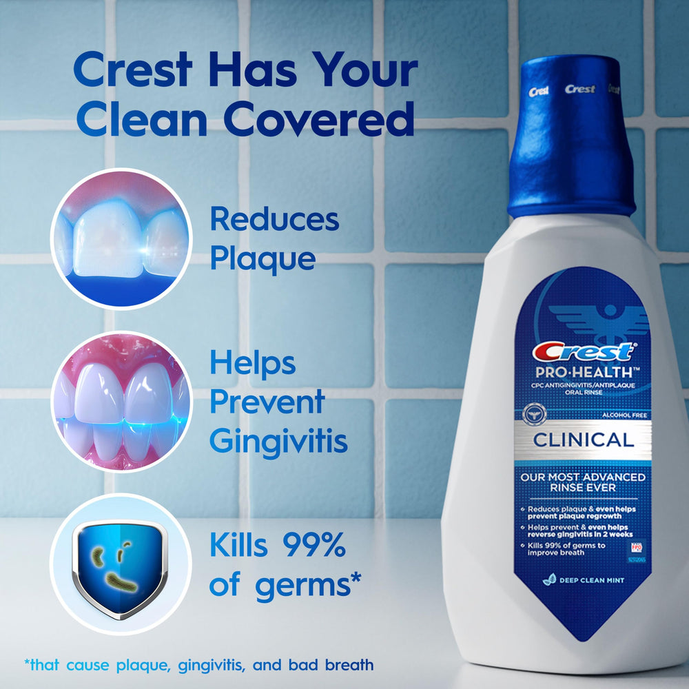Crest Pro-Health Clinical detalle de etiqueta con ingredientes y modo de uso claro