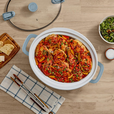 Crock‑Pot removable bowl and lid in dishwasher demonstrating easy cleanup