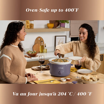 Crock-Pot beside utensils showing 4.5 quart capacity for family meals