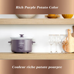 Crock-Pot stoneware bowl close-up highlighting durable, oven-safe finish