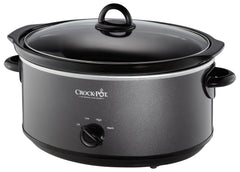 Crock-Pot vista frontal de 7 cuartos mostrando capacidad y diseño práctico