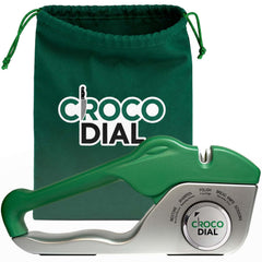 Croco Dial vista frontal mostrando ranuras y dial para varios modos, mejor control