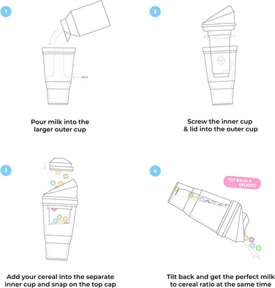 CRUNCHCUP blue held in hand showing one-handed drinking convenience and stability
