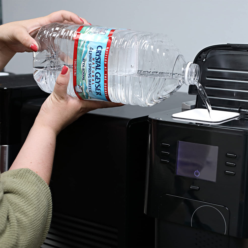 Crystal Geyser garrafa en dispensador doméstico, fácil uso diario