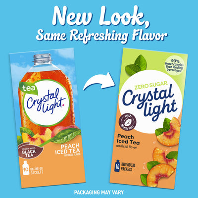 Crystal Light en botella en uso listo para agitar y beber rápido
