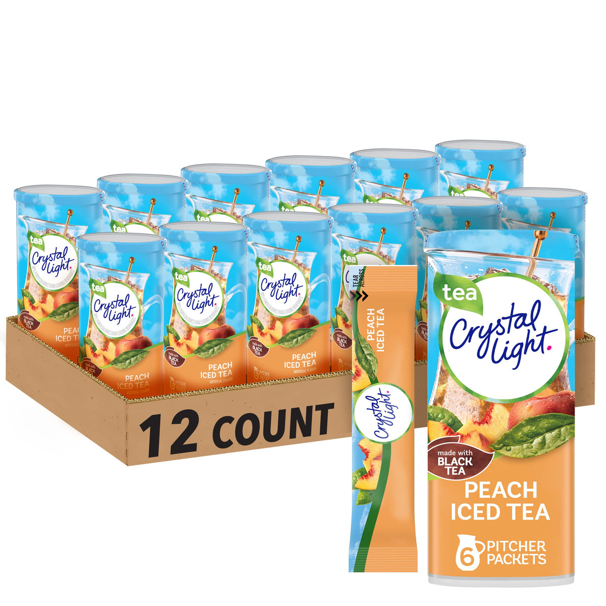 Crystal Light lata frontal mostrando diseño y conveniencia de porciones