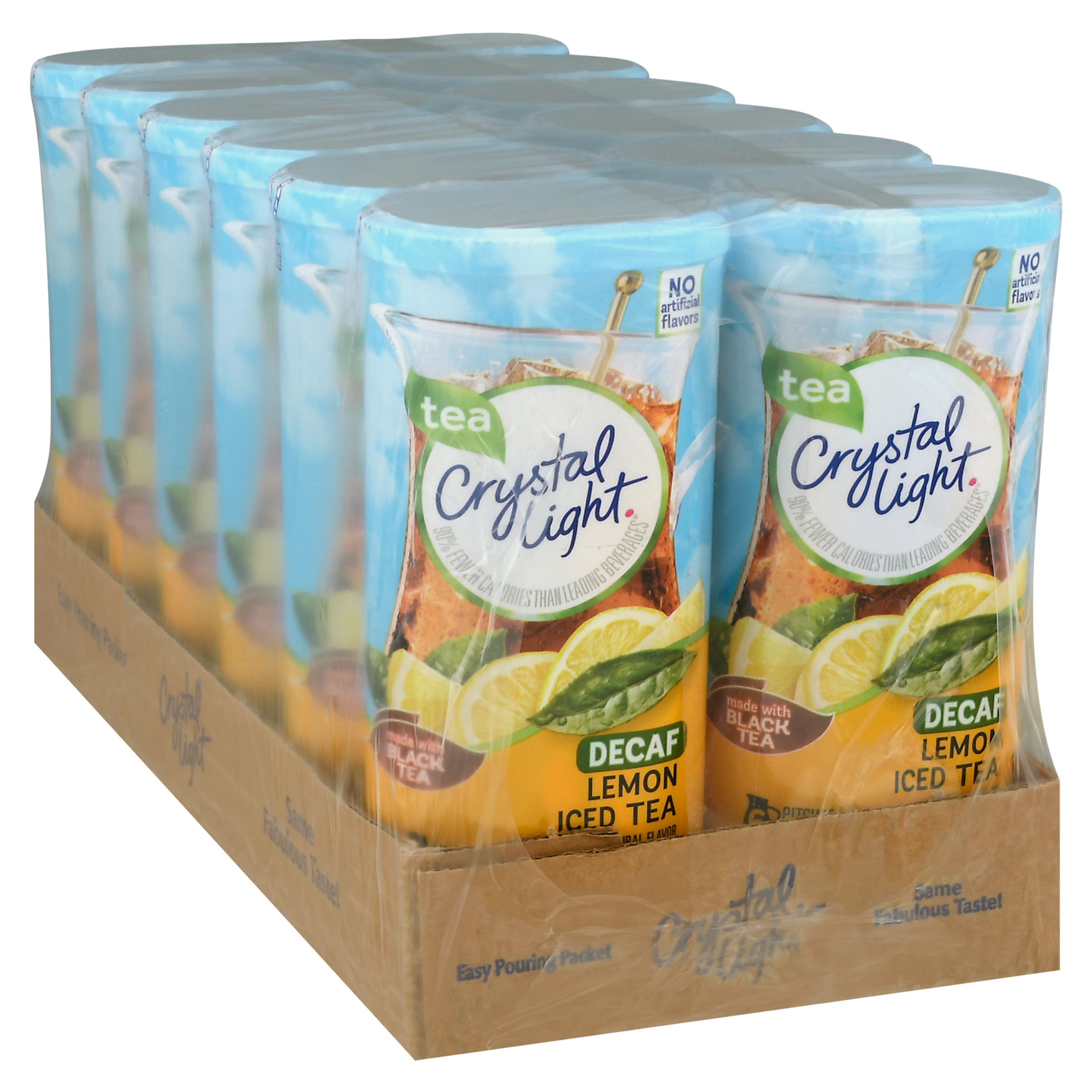 Crystal Light etiqueta con instrucciones claras para mezclar eficientemente