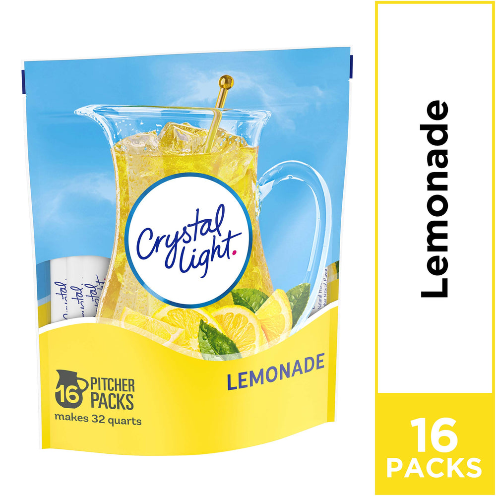 Crystal Light jarra con hielo mostrando cómo servir para reuniones